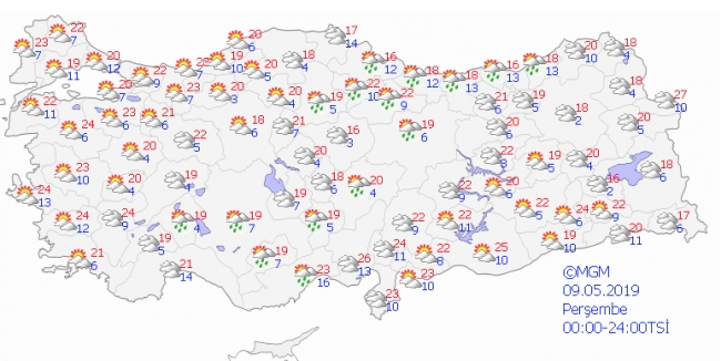 Ramazanın ilk haftasında hava durumu